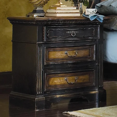 Two-Tone 3 Drawer Nightstand